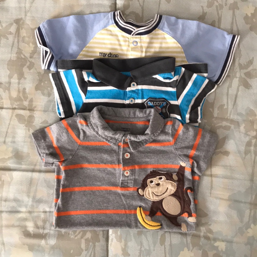 ✖️3️⃣ bundle of baby boy rompers, size 18 months